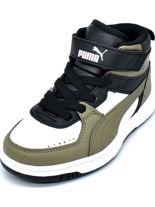Rebound JOY Kids Sneakers High with Scratch Khaki
