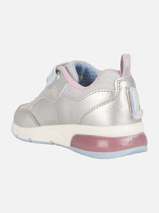 J Spaceclub Kinder Sneakers Anatomisch mit Klettverschluss & Lichtern Weiß