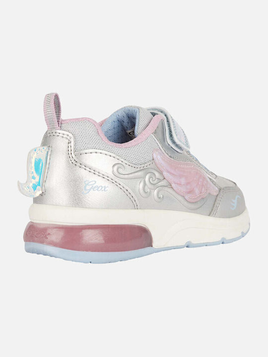 J Spaceclub Kinder Sneakers Anatomisch mit Klettverschluss & Lichtern Weiß