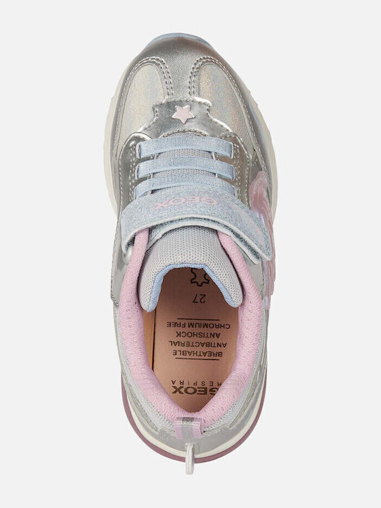 J Spaceclub Kinder Sneakers Anatomisch mit Klettverschluss & Lichtern Weiß