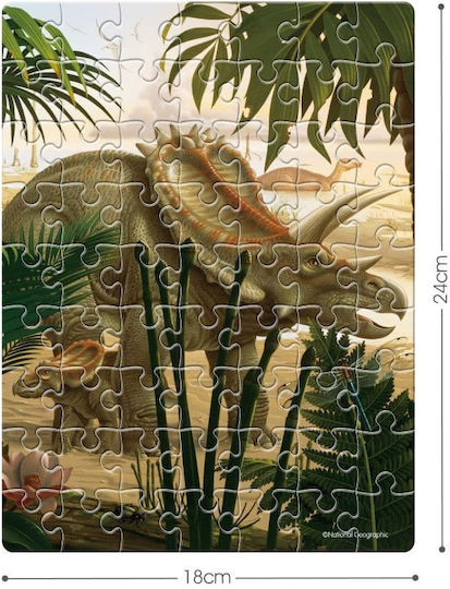 Puzzle pentru Copii Dino Egg Triceratops pentru 5++ Ani 63buc Cubic Fun