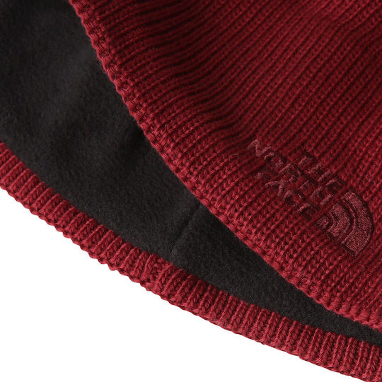 Bones Recycled Beanie Unisex Beanie mit Rippstrick in Burgundisch Farbe