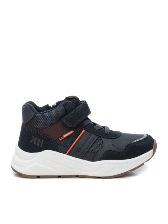 Παιδικά Sneakers High με Σκρατς Navy Μπλε