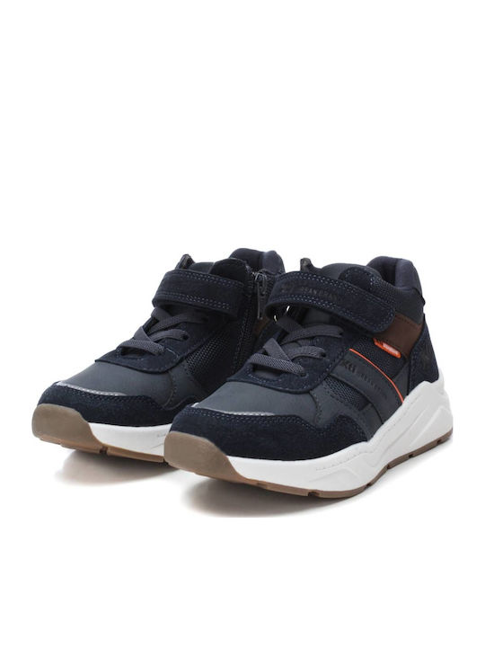 Παιδικά Sneakers High με Σκρατς Navy Μπλε