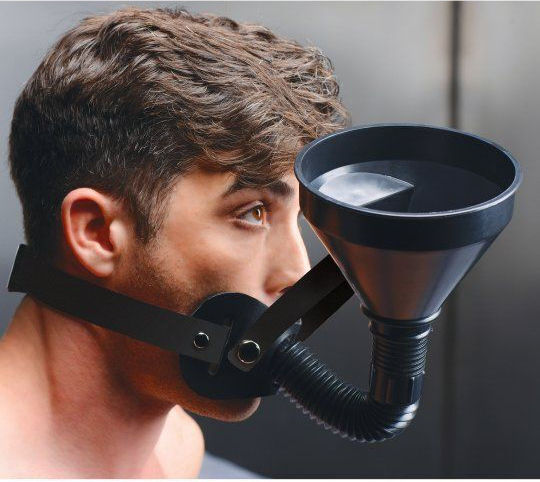 XR Master Series Latrine Extreme Funnel Gag Knebel in Schwarz Farbe