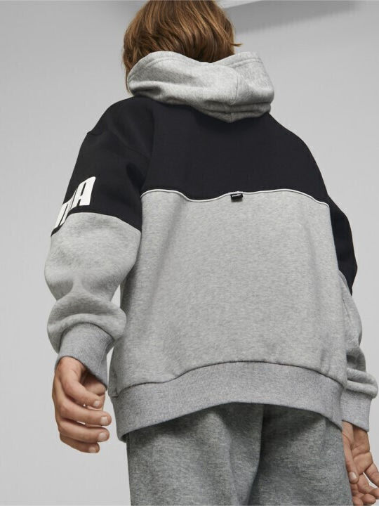 Kinder-Sweatshirt mit Kapuze und Taschen Mehrfarbig Power Colorblock