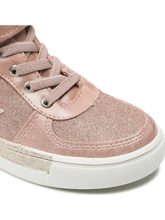 Kinder Sneakers Hoch mit Klettverschluss Rosa