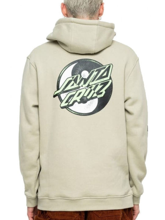 Santa Cruz Men's Sweatshirt with Hood and Pockets Beige