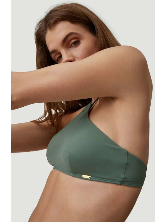 Cali High Neck Bikini Top Χακί