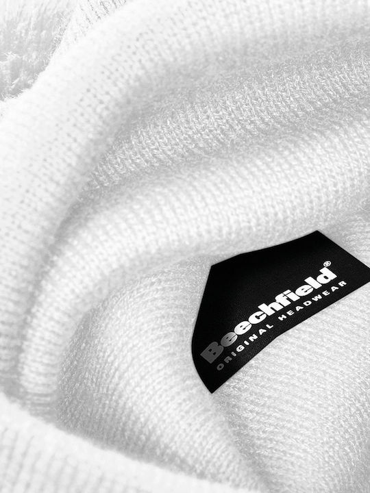 Knitted Beanie Cap White