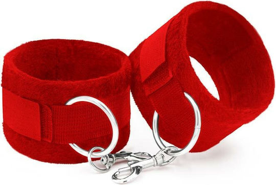 Shots Ouch Velcro Cuffs Handcuffs in Red Color