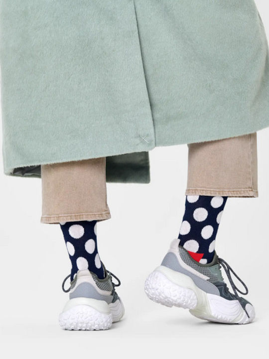 Happy Socks Big Dot Κάλτσες με Σχέδια Μπλε