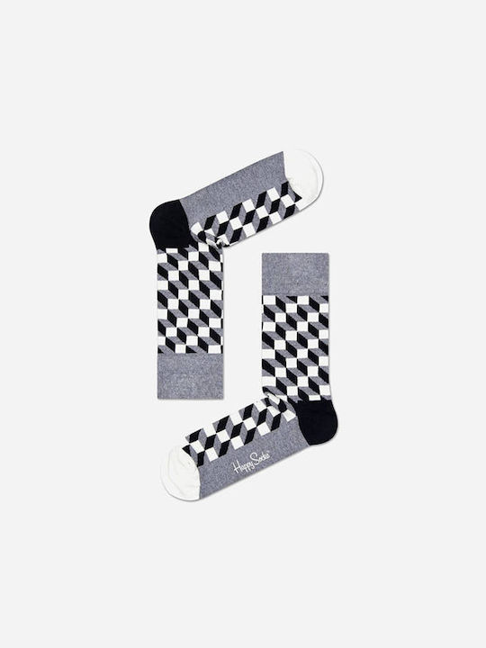 Happy Socks U Filled Optic Чорапи с Дизайн Сиви 1Пакет
