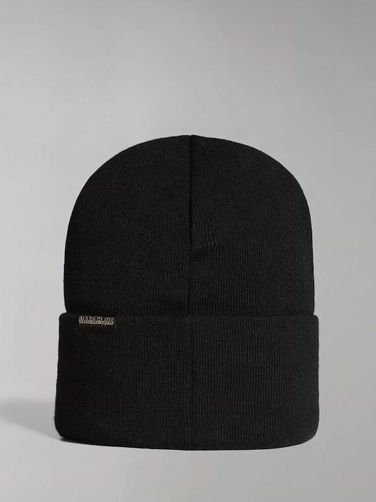 Napapijri F-Mountain Beanie Ανδρικός Σκούφος Πλεκτός σε Μαύρο χρώμα NP0A4GRO0411