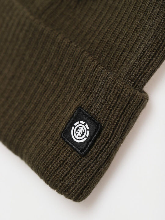 Element Flow Beanie Ανδρικός Σκούφος με Rib Πλέξη σε Χακί χρώμα