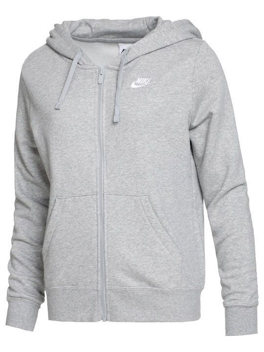 Women's Sweatshirt Jacket Hooded Gray