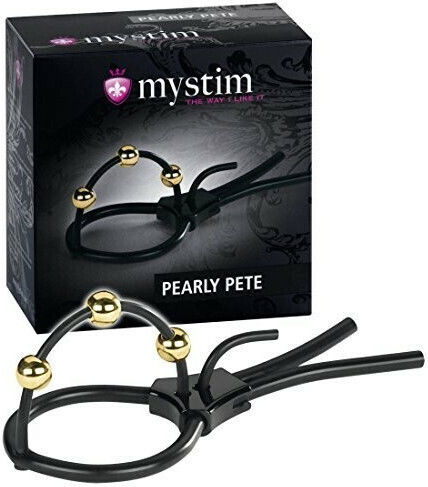 Mystim Pearly Pete για Ηλεκτροδιέγερση σε Μαύρο Χρώμα