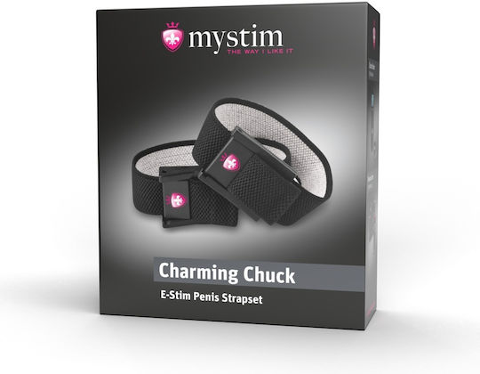 Mystim Charming Chuck για Ηλεκτροδιέγερση σε Μαύρο Χρώμα