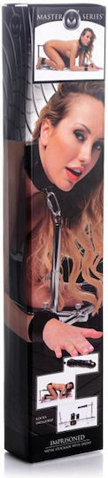 XR Master Series Imprisoned Metal Stockade Dildo Секс Мебел в Черен Цвят