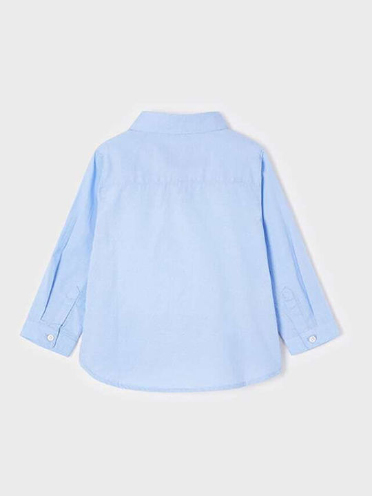 Kids One Color Shirt Long Sleeve Light Blue Ecofriends
