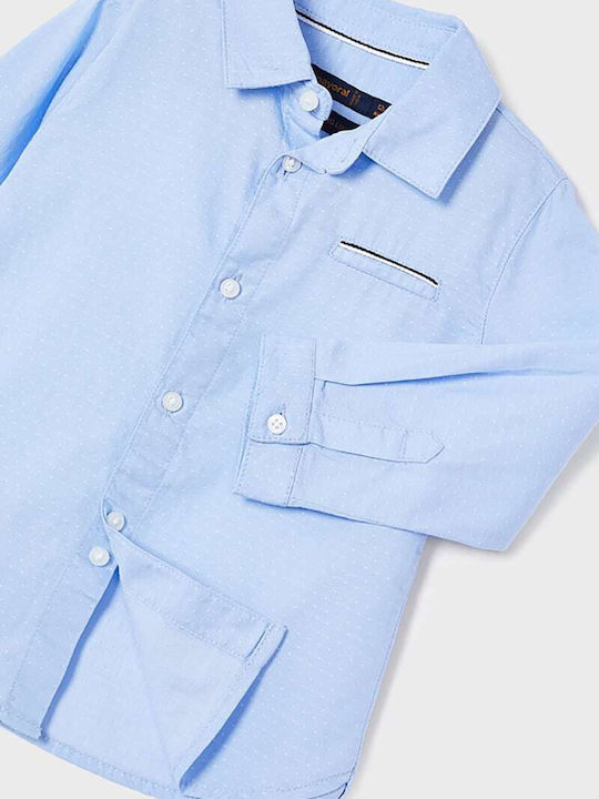Kids One Color Shirt Long Sleeve Light Blue Ecofriends