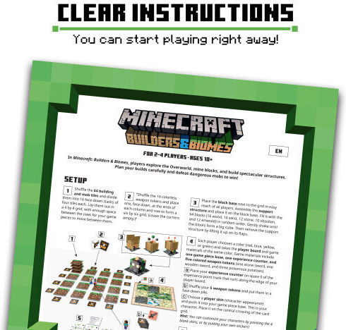 Board Game Minecraft for 2-4 Players 10+ Years Old (RO) Ravensburger