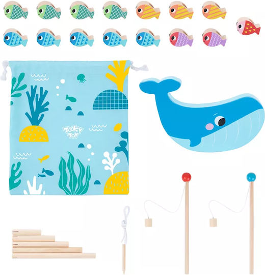 Tooky Toys Ξύλινο Παιχνίδι Ψαρέματος Wooden Fishing Game για 3+ Ετών