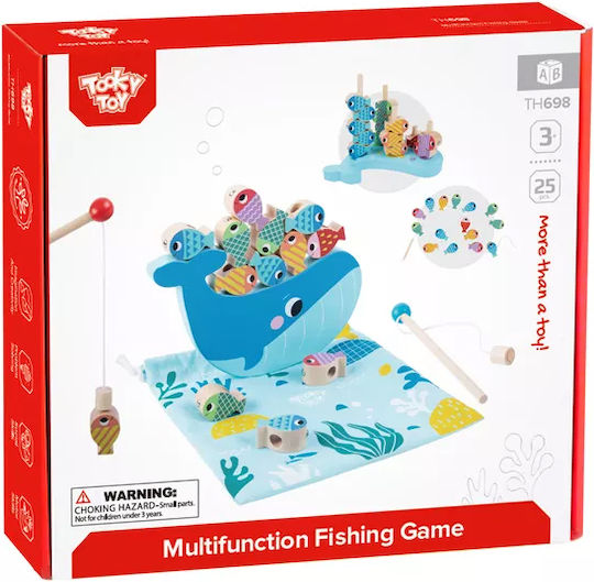 Tooky Toys Ξύλινο Παιχνίδι Ψαρέματος Wooden Fishing Game για 3+ Ετών