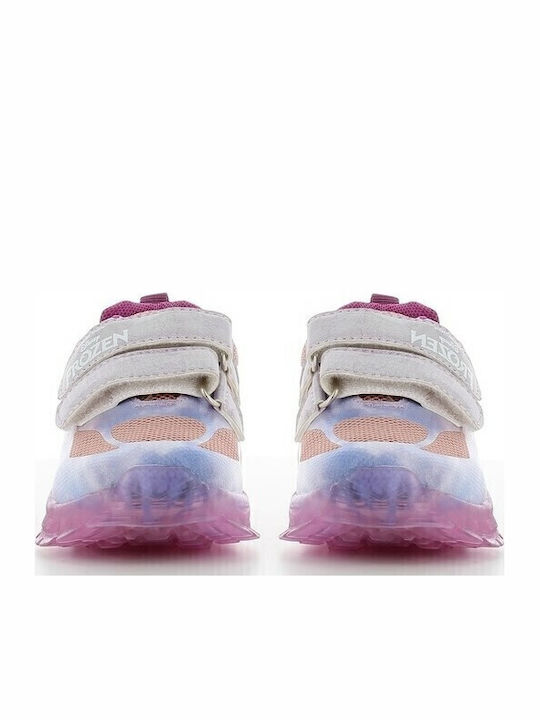 Παιδικά Sneakers με Σκρατς & Φωτάκια Λιλά