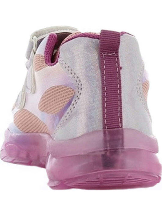 Παιδικά Sneakers με Σκρατς & Φωτάκια Λιλά