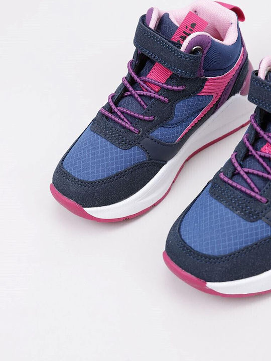 Παιδικά Sneakers High με Σκρατς Μπλε