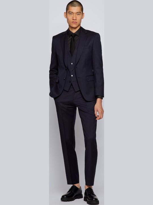 Men's Summer Suit Jacket Slim Fit Navy Blue