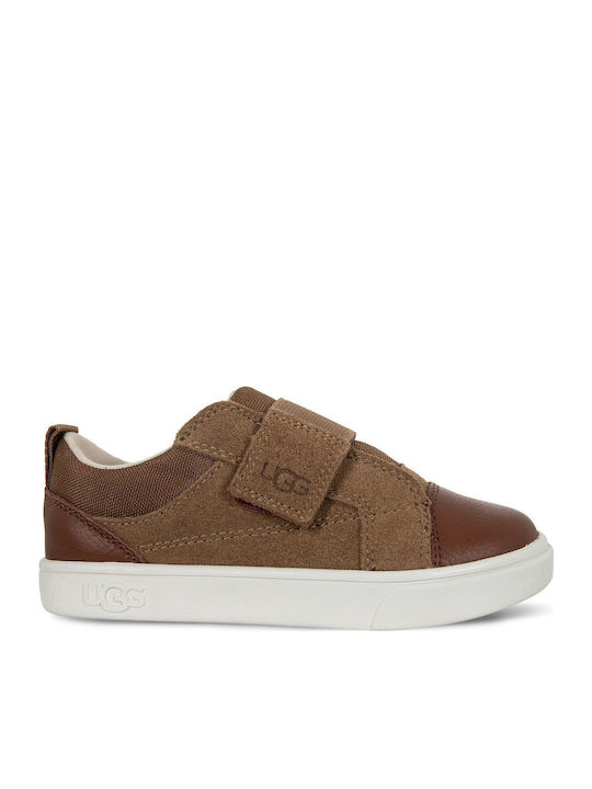Rennon Low Kids Sneakers with Scratch Brown