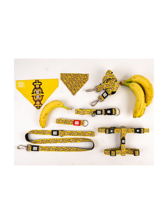 Max & Molly Monkey Dog Collar in Yellow color Small 15mm x 28 - 45cm