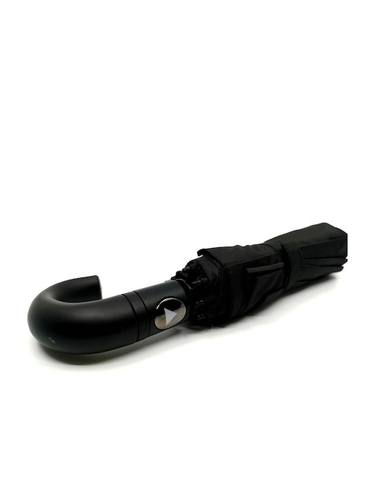 Trend Windproof Automatic Umbrella with Walking Stick Black