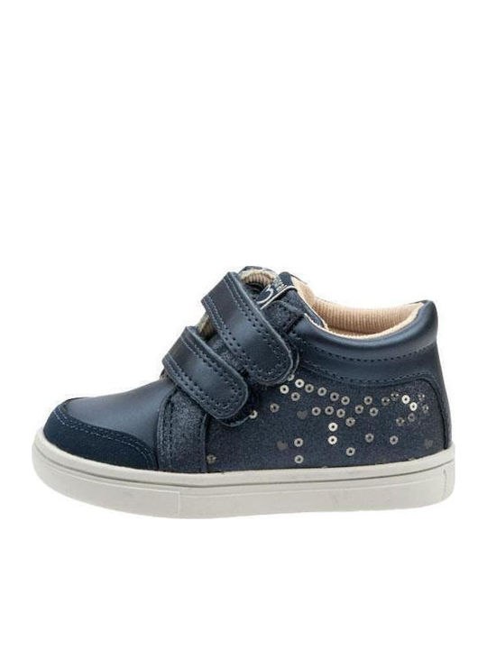 Παιδικά Sneakers High με Σκρατς Μπλε