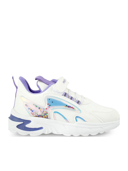 Παιδικά Sneakers με Σκρατς Λευκά