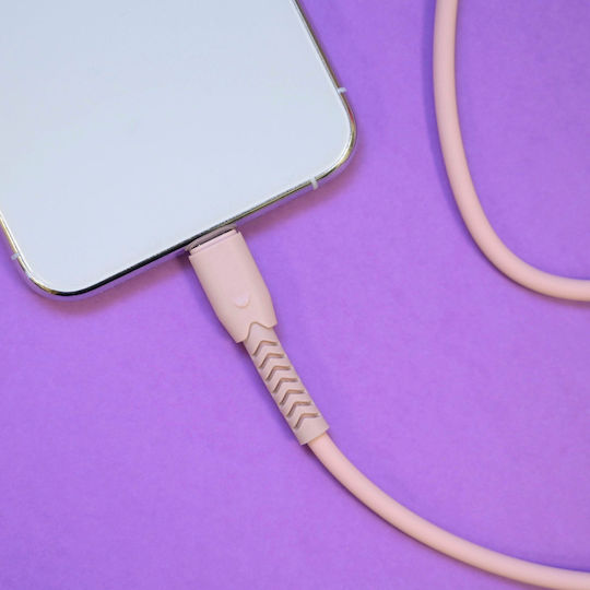 Maxlife USB to Lightning Cable Ροζ 1m (MXUC-04P)
