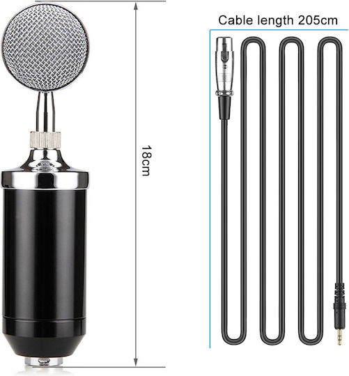 BM-3000 Condenser (Small Diaphragm) Microphone Shock Mounted for Vocals