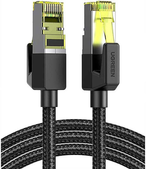Ugreen F/FTP Cat.7 (10Gbps) Καλώδιο Δικτύου Ethernet 3m Μαύρο