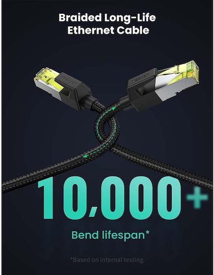 Ugreen F/FTP Cat.7 (10Gbps) Ethernet Network Cable 1m Black