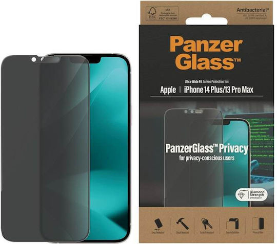 PanzerGlass Privacy Full Face Tempered Glass Black (iPhone 14 Plus / 13 Pro Max)