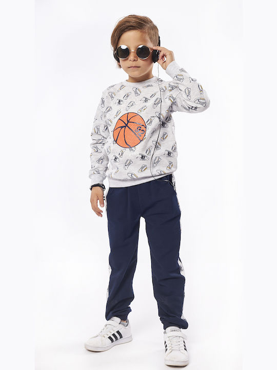 Hashtag Kids Sweatpants Set Gray 2pcs