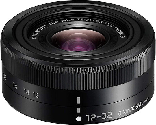 Panasonic Crop Obiectiv Foto Lumix G Vario 12-32mm f3.5-5.6 Asph. Mega OIS Zoom standard pentru Montura Micro Patru Treimi (MFT) Black