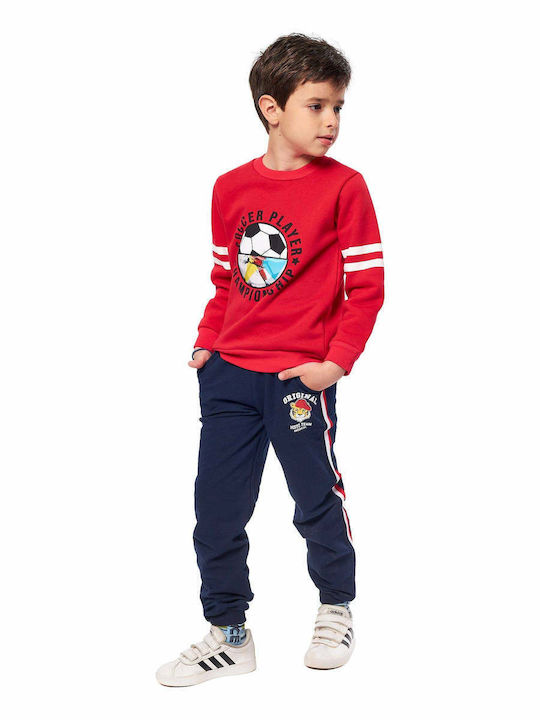 Hashtag Kids Sweatpants Set Red 2pcs