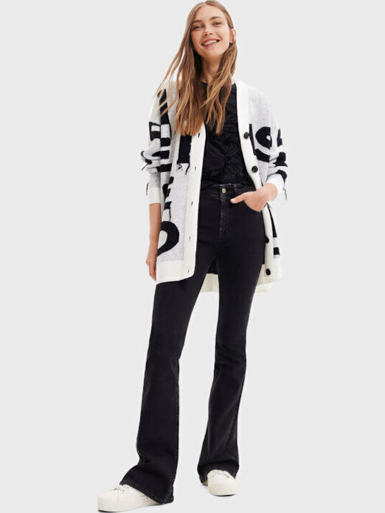 Cardigan Long Women's Knitted Cardigan White
