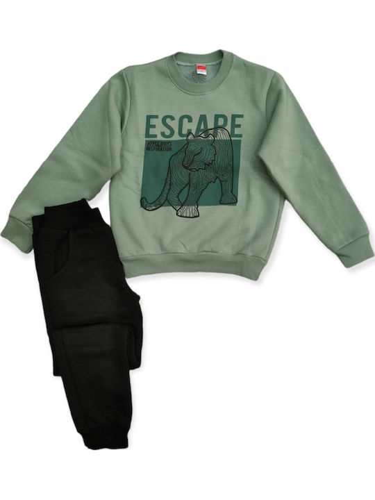 Kids Sweatpants Set Turquoise 2pcs Escape