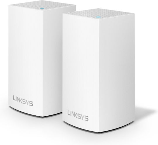LinkSys Velop Intelligent Mesh WiFi System Access Point Wi‑Fi 5 Dual Band (2.4 & 5GHz) σε Διπλό Kit
