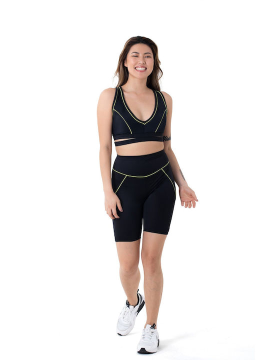 Femei Atletic Sutien sport Negru cu umplutură