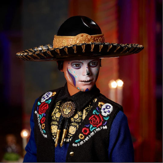 Barbie Día De Muertos Collectible Boy Doll Ken for 3+ years+ Years 33cm